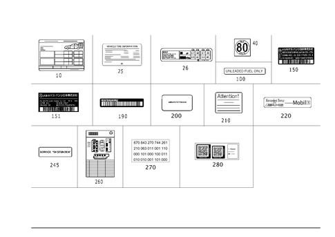 Type Plate, Guide Signs for 2002 Mercedes-Benz S55 AMG #2
