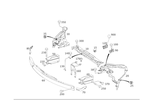 Front Reinforcement and Radiator Support for 2014 Mercedes-Benz C 250 #0