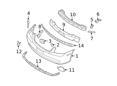 Bumper & Components - Front for 2007 Kia Optima #0