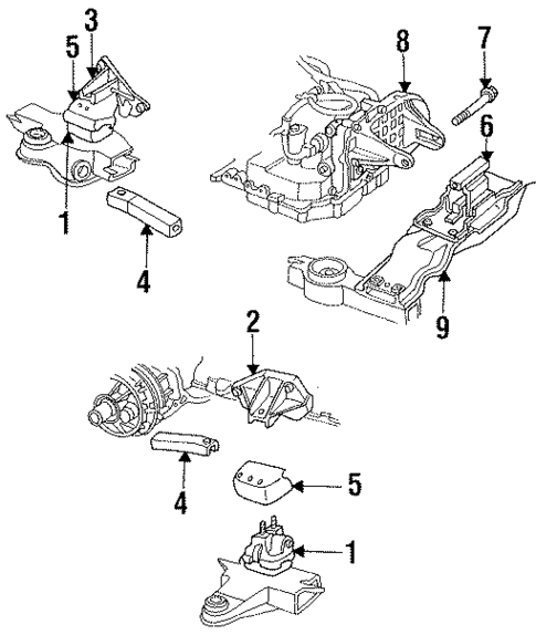 Engine & Trans Mounting for 1997 Dodge Intrepid #0