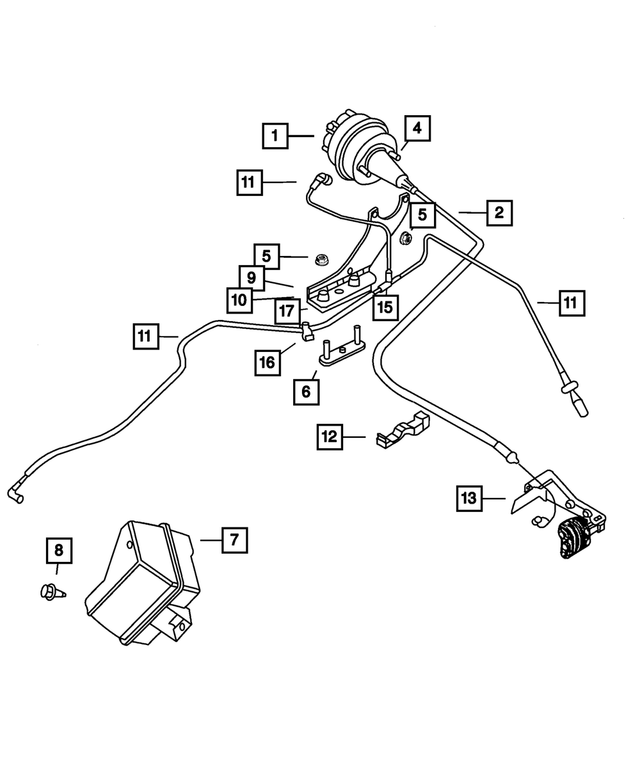 4891147AE - Electrical: Speed Control Vacuum Harness for Mopar Image