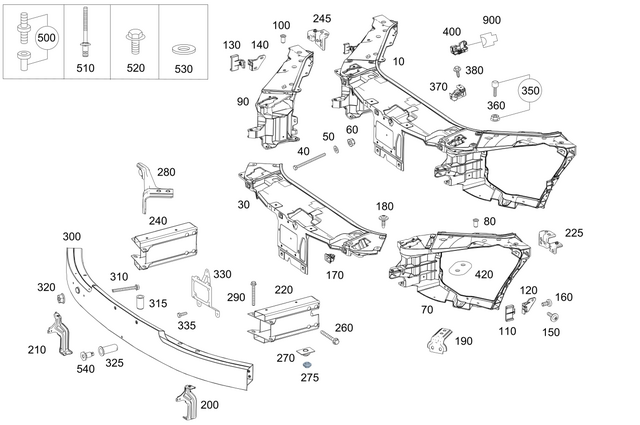 7701 - Cowl, Front Panel: Hexalobular Screw for Mercedes-Benz Image image