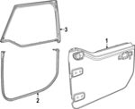 68493631AC - Body: Upper Weather-strip for Mopar Image