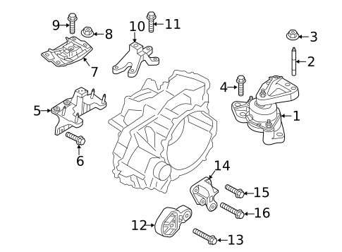 Engine & Trans Mounting for 2012 Ford Explorer #0