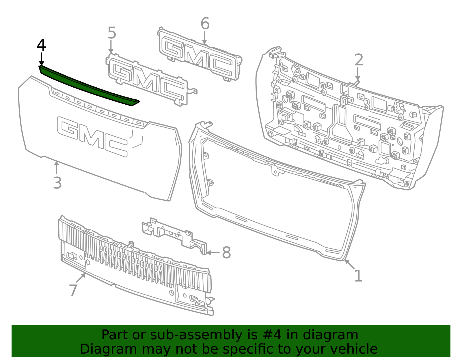 2024-2026 GMC Sierra EV Plate 86560255 GM | GMPartsDirect.com