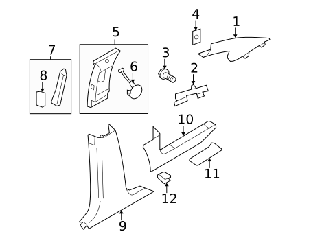 Interior Trim - Pillars for 2009 Lincoln MKX #0