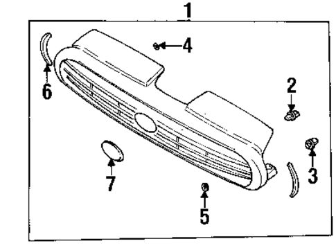 Grille & Components for 1995 Subaru Legacy #0