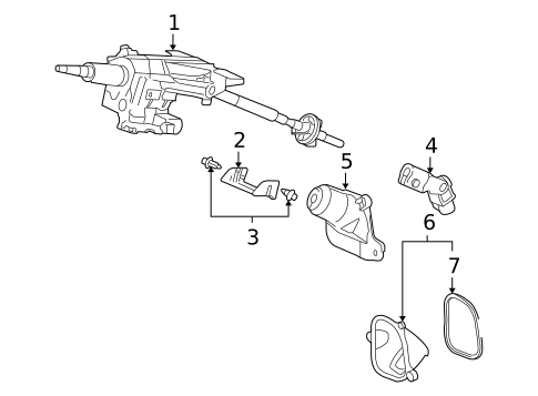 Steering Column Components for 2006 Acura RL #0