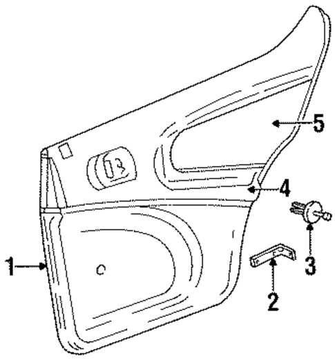 Interior Trim - Rear Door for 1996 Dodge Neon #0