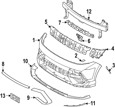 Bumper & Components - Front for 2025 Hyundai Kona #0