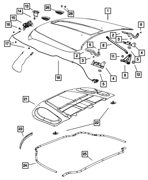 Hood and Hood Release for 2022 Jeep Grand Cherokee WK #0
