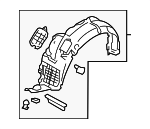 868113L700 - : Fender Liner for Hyundai Image