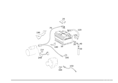 Battery, Starter/Alternator Cable for 2008 Mercedes-Benz SLK280 #0