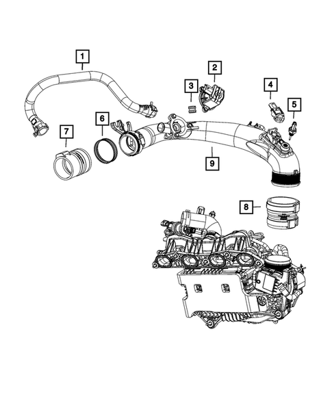 Radiator and Related Parts; Charge Air Cooler for 2019 Jeep Cherokee #7