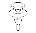 G18K51SJ3 - Body: Finish Molding Retainer Clip for Mazda: 2, 3, 5, 6, CX-7, CX-9, MPV, MX-5 Miata, Protege, Protege5, RX-8 Image
