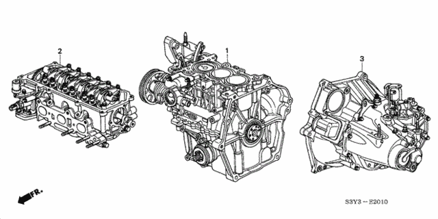 Engine Assy. - Transmission Assy. for 2000 Honda Insight #0