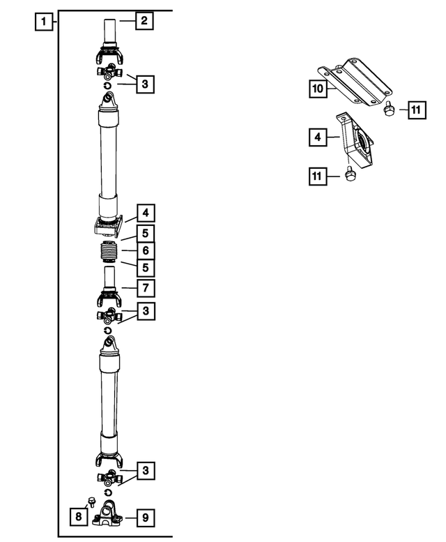 52105587AD - : Drive Shaft Center Bearing Bracket for Mopar Image