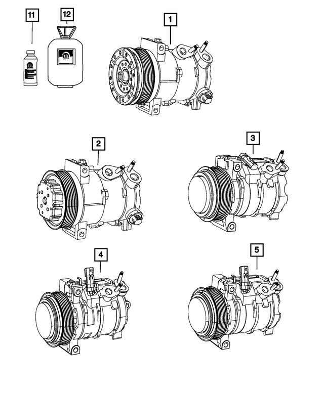 « 55111425AE –  : Climatisation Compresseur pour Mopar Image »
