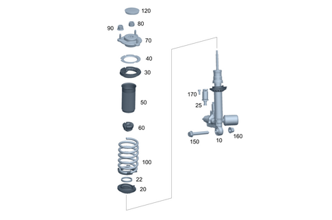 Rear Suspension Strut and Suspension Strut Mount for 2025 Mercedes-Benz AMG GT 63 Pro #0
