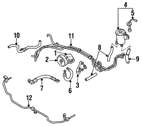 Pump & Hoses for 1990 INFINITI Q45 #1