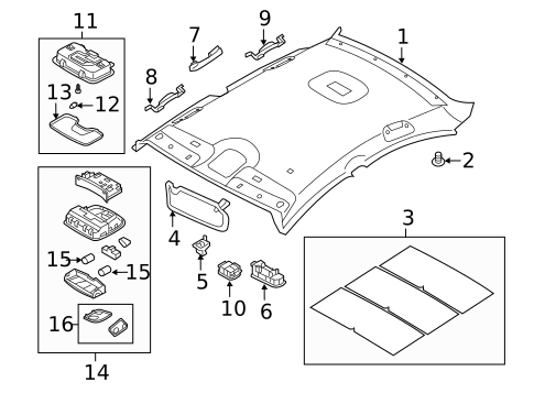 Interior Trim - Roof for 2012 Kia Optima #0
