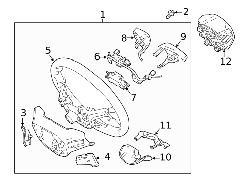 Steering Wheel & Trim for 2020 Kia Stinger #0