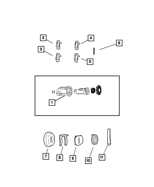 5086733AA - Doors, Door Mirrors and Related Parts: Latch Clip for Mopar Image image