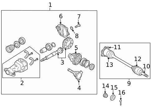 Axle & Differential for 2016 INFINITI QX70 #0