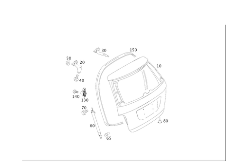 Rear-End Door for 2010 Mercedes-Benz GL550 #0
