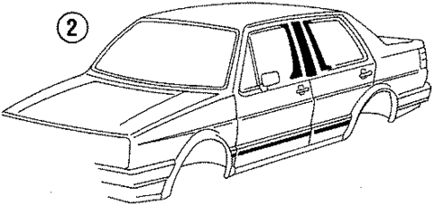 Stripe Tape for 1987 Volkswagen Jetta #0
