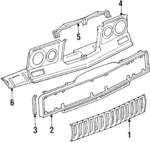 55007703AB - Body: Grille for Jeep: Grand Wagoneer, Wagoneer Image