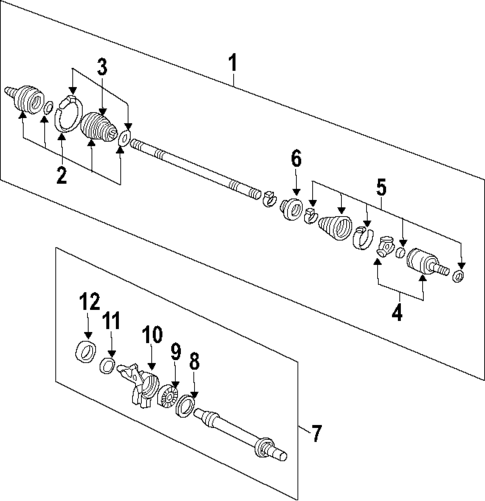 Axle Shafts & Joints for 2003 Honda Civic #0