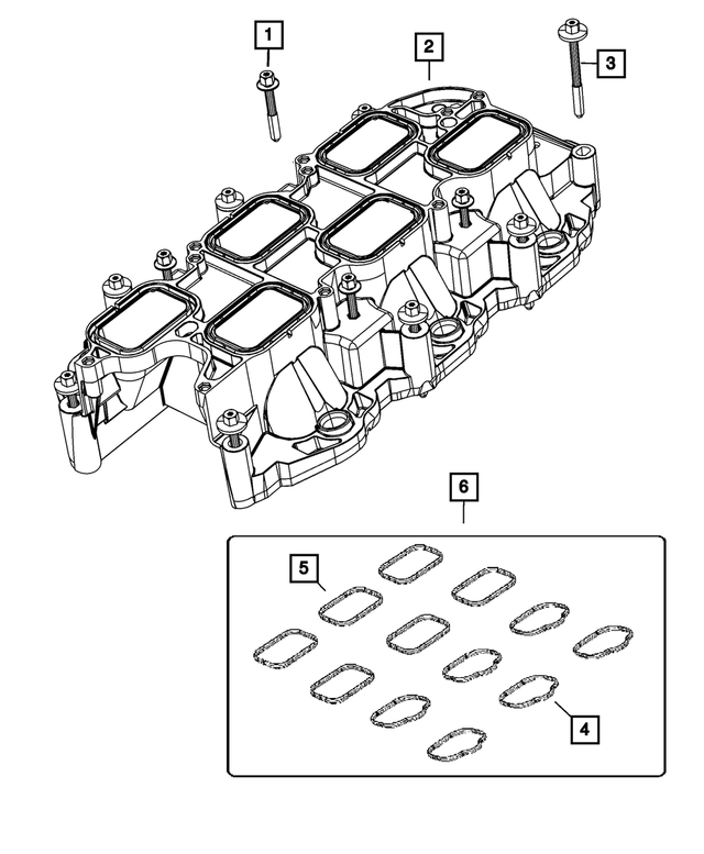 6509390AA - 3.2L Gas; Engine: Hex Flange Head Bolt, Mounting for Mopar Image