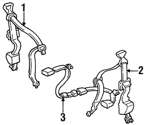 Rear Seat Belts for 1996 Toyota T100 #0