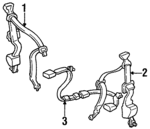 7330034010B0 - Body: Lap Belt for Toyota Image