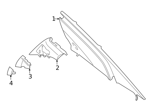 Interior Trim - Quarter Panels for 2016 BMW 740i #0