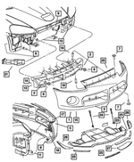 68047956AB - Frame, Bumper and Fascia: Air Dam for Mopar Image image