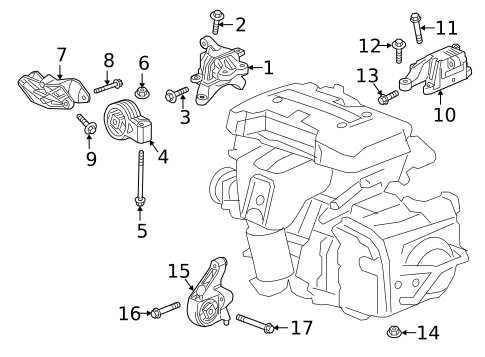 Engine & Trans Mounting for 2020 Buick Envision #0