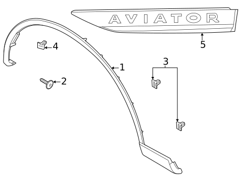 Exterior Trim - Fender for 2023 Lincoln Aviator #0
