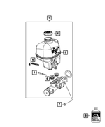 5183872AA - Brakes: Hex Lock Nut for Chrysler: 300 | Dodge: Challenger, Charger, Durango, Magnum, Ram 1500, Ram 2500, Ram 3500 | Jeep: Gladiator, Grand Cherokee, Wrangler | Ram: 1500, 1500 Classic, 2500, 3500 Image
