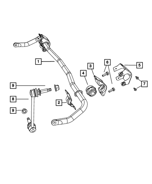 Front Stabilizer Bar for 2009 Dodge Charger #0