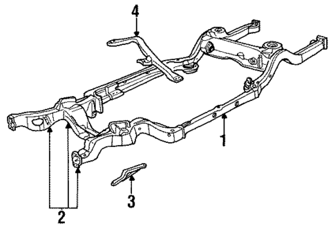 Frame & Components for 1991 Oldsmobile Custom Cruiser #0