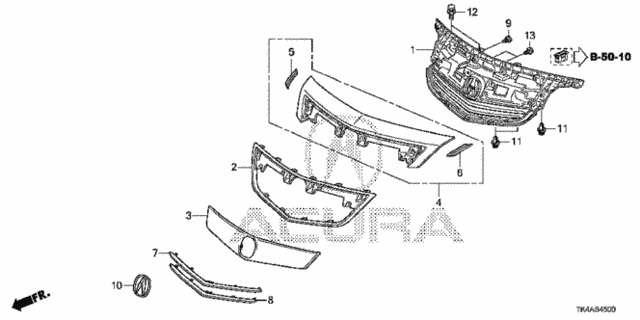 Front Grille for 2013 Acura TL #0