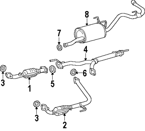 Exhaust Components for 2005 Toyota Tundra #0