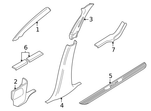 Interior Trim - Pillars for 2005 Jaguar S-Type #0