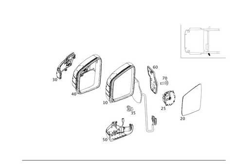 Outside Rear View Mirror, on the Left for 2014 Mercedes-Benz G550 #0