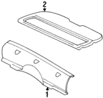 84640SR0A00ZB - Body: Rear Panel Trim for Honda: Civic Image