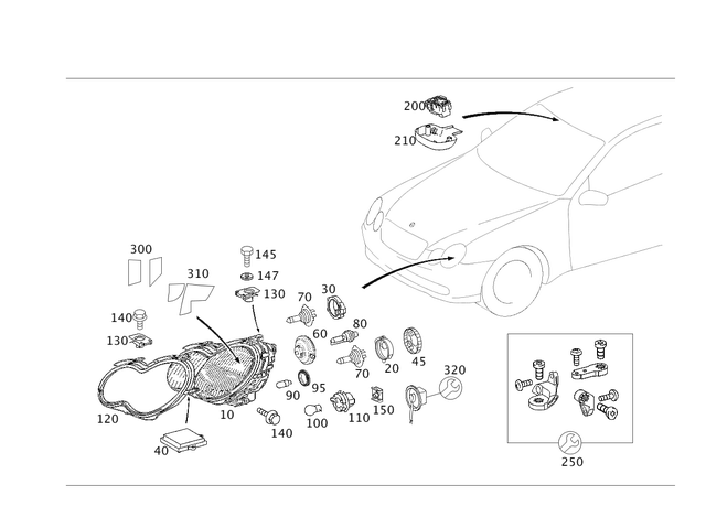 2038200859 - Electrical System: Lamp Unit for Mercedes-Benz Image image