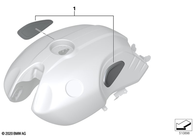 77318546308 - Design: Set of Knee Pads -  for BMW-Motorrad Image