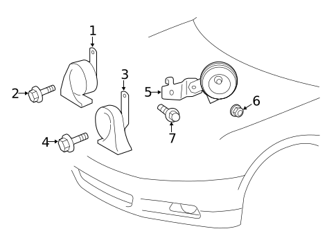 Horn for 2015 Lexus ES300h #0